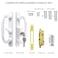 ALLYWASAI Patio Sliding Door Handle Set with Mortise Lock Key Cylinder and Keeper Replacement Handle Lock Set Fits Door Thickness from 112 to 214 31516 Screw Hole Spacing Keyed White