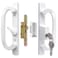 ALLYWASAI Patio Sliding Door Handle Set with Mortise Lock Key Cylinder and Keeper Replacement Handle Lock Set Fits Door Thickness from 112 to 214 31516 Screw Hole Spacing Keyed White