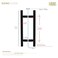 MONT HARD 8 Shower Door Handle CentertoCenter BacktoBack Ladder Pull 12 Total Length Matte Black for Frameless 38 to 12 Tempered Glass Modern Bathroom Hardware