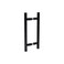 MONT HARD 8 Shower Door Handle CentertoCenter BacktoBack Ladder Pull 12 Total Length Matte Black for Frameless 38 to 12 Tempered Glass Modern Bathroom Hardware