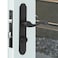 ReigaHood US Flat Slot Storm Door Handle Complete Set Fits for Larson and Wright Screen Door Hardware 212 Handle PZ 78 Backset 714 Trimplate HC NonHanded Matte Black