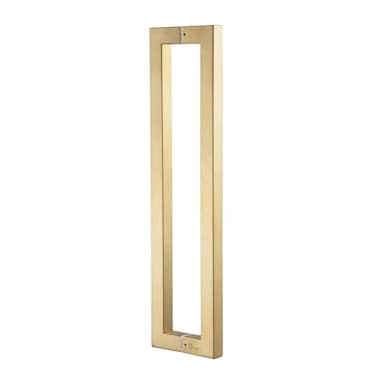 TOGU TG6013 450mm18 inches SquareRectangle Shape Stainless Steel Push Pull Door Handle for Solid Wood Timber Glass and Steel Doors Satin Gold Finish