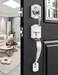Tinewa Camelot Front Door Handle and Deadbolt Set Brushed Nickel Front Door Lock Set Upgated Entry Door Handle with Accent Wave Door Lever with Reversible Handle Lever 1 Pack