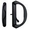 G.A.S Hardware GAS Hardware 658 Involute Sliding Patio Glass Door Handle Replacement Set SBML NonKeyed Fits 41516 Hole Spacing Black