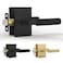 Mega Handles Ridge Privacy Door Handle 1 Pack Reversible Interior Black Door Handle Heavy Duty Bed Bath Door Handles with Privacy Door Lock Fits All Standard Doors Matte Black