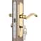 MaxxGeek Storm Door Handle Accessory Set fit Pella Storm Door Handle Replacement Part with Key and Lock Cylinder Polished Gold