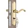 MaxxGeek Storm Door Handle Accessory Set fit Pella Storm Door Handle Replacement Part with Key and Lock Cylinder Polished Gold