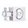 Dontay Pocket Door Privacy Lock Flush Handles 238 Backset BedBath Latch Recessed Knob Hardware for 1 38 to 2 316 Thickness Door Excluding Edge Pull Brushed Nickel Square 1 Pack