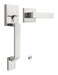 Tinewa Square Brushed Nickel Front Door Handle with Classic Door Lever Upgrated Exterior Door Entry Handle No Lock Reversible for Left Right Handed