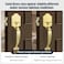 Gaurqiah Gold Front Door Handle Set with Passage Lever Deadbolt Not IncludedExterior Door Handleset for Single Cylinder or Smart Deadbolts Satin Brass