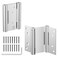 Ranbo 3 Inch HeavyDuty 304 Stainless Steel Double Spring Hinge Integrated Spring Tension Adjustment No Fixing Pin Required 3 mm Thickened Steel Plate Maximum Load Capacity of 25 kg for 2 Hinges