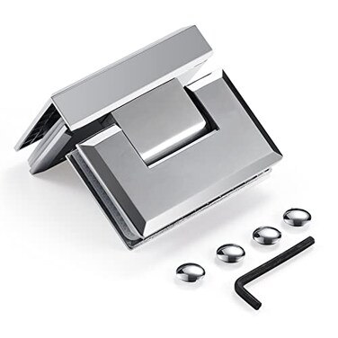 Ranbo Heavy Duty 90 Degree Shower Door Hinge Solid 5mm 304 Stainless Steel GlasstoGlass Mountfor 51612 8mm12mm Frameless Doors OnePiece Precision Cast Polished Chrome 1 PC