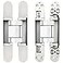 Alamic Invisible Hinge Concealed Door Hinges Heavy Duty Hidden Hinge up to 176 Pound Doors 3D Adjustable 7 inch Silver 1 Pair