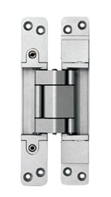Sugatsune Matte Silver Heavy Duty Invisible Hinge 154 lb Capacity 3 Way Adjustable Stainless Steel 1 Hinge