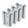 Auto-plaza 2 Pairs 4Pcs of 3 Stainless Steel Cafe Saloon Door Swing Self Closing Double Action Spring Hinge