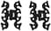 Merriway BH01795 Butterfly Style Hinges 234 Black Antique Pack of 2 Pieces