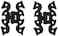 Merriway BH01795 Butterfly Style Hinges 234 Black Antique Pack of 2 Pieces