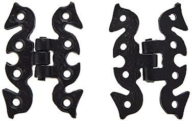 Merriway BH01795 Butterfly Style Hinges 234 Black Antique Pack of 2 Pieces