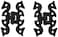 Merriway BH01795 Butterfly Style Hinges 234 Black Antique Pack of 2 Pieces