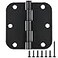 TDCHINGES Rounded Door Hinges 312 x 35 inch 58 Radius Matte Black 3 Inch 18 Pack No SqueakHinges for Doors Office Bed RoomOutdoor WindowConstructition HardwarePet House ShelterRVGarageShed