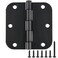 TDCHINGES Rounded Door Hinges 312 x 35 inch 58 Radius Matte Black 3 Inch 18 Pack No SqueakHinges for Doors Office Bed RoomOutdoor WindowConstructition HardwarePet House ShelterRVGarageShed