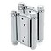 Auto-plaza Pair of 3 Stainless Steel Cafe Saloon Door Swing Self Closing Double Action Spring Hinge 2pcs