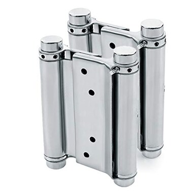 Auto-plaza Pair of 3 Stainless Steel Cafe Saloon Door Swing Self Closing Double Action Spring Hinge 2pcs