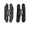 TamBee 6inch Hidden Door Hinges Invisible Hinges Concealed Hinge Zinc Alloy 180 Degree 3 Way Adjustable Butt Hinge 6 x 25 x 1 inch Black for Secret Room Hidden Bookcase Bookshelf 2 Pack