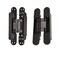 TamBee 6inch Hidden Door Hinges Invisible Hinges Concealed Hinge Zinc Alloy 180 Degree 3 Way Adjustable Butt Hinge 6 x 25 x 1 inch Black for Secret Room Hidden Bookcase Bookshelf 2 Pack