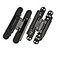 TamBee Hidden Door Hinge Invisible Hinges Black 3 Way Adjustable Zinc Alloy Concealed for Secret Doors Hidden Door and Bookcase Doors 7 Inch 2 Hinges