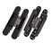 TamBee Hidden Door Hinge Invisible Hinges Black 3 Way Adjustable Zinc Alloy Concealed for Secret Doors Hidden Door and Bookcase Doors 7 Inch 2 Hinges