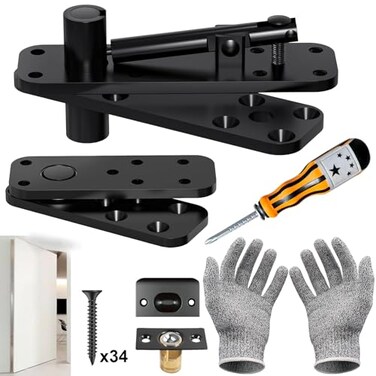 YUNPHDA Hidden Door Hinge Pivot Hinge 570LBS LoadBearing Heavy Duty 360 Door Kit Rotation Invisible Hinges for Secret Door Hardware for Secret Doors Bookcase