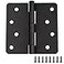 Design House Interior Door Hinges 40 in x 40 in Rounded 14in Radius Steel PreLubricated Door Hardware Matte Black 10Pack 188953