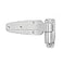 Kason 1245 Reversible CamRise Hinge Flush Offset Brushed Chrome Finish 11245000088