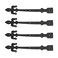 Renovators Supply Manufacturing Black Wrought Iron Garage Door Decorative Hardware Fleur De Lis Design 12 in Rust Resistant Dummy Strap Hinge with Mounting Hardware Pack of 4