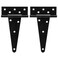 HILLMASTER 8 Inch TStrap Heavy Duty Shed Door Hinges Gate Strap Hinges Black Tee Hinge Wrought Hardware for Wooden FencesYardBarn DoorRustproof 2 Pack