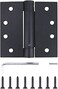 Stylever 3 Pack 4x4 Residential Black Finish Reversible Self Closing Door Hinges Squared Corners Auto Close Spring Hinge Black Door Hinges