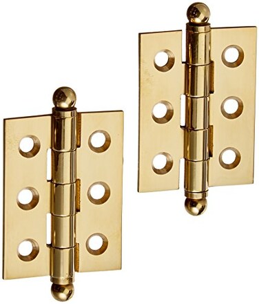 Deltana CH2015U3UNL Solid Brass 2Inch x 112Inch Cabinet Hinge with Ball Tips