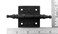 Renovators Supply Manufacturing Cabinet Door Hinge 2 in Black Wrought Iron Butt Hinge Victorian Steeple Tip Flush Mount Hinges with Hardware Pack of 6