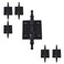 Renovators Supply Manufacturing Cabinet Door Hinge 2 in Black Wrought Iron Butt Hinge Victorian Steeple Tip Flush Mount Hinges with Hardware Pack of 6