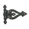 Renovators Supply Manufacturing Black Wrought Iron Strap Door Hinges 538 Inch Rustic Barn Cabinet Hinges RSF Rust Resistant Victorian Flush Mount Hardware with Screws