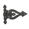 Renovators Supply Manufacturing Black Wrought Iron Strap Door Hinges 538 Inch Rustic Barn Cabinet Hinges RSF Rust Resistant Victorian Flush Mount Hardware with Screws