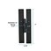 Renovators Supply Manufacturing H Cabinet Hinges 7 in Black Wrought Iron Kitchen Cabinet Hinge with Hardware Pack of 4