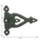 Renovators Supply Manufacturing Pack of 2 Cabinet Door Strap Hinge with Hardware 3 in Rust Resistant Black Wrought Iron Flush Mount Hinge for Cabinets