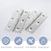 Zernmiarder 238 Door Hinge 12 Pcs Stainless Steel Butt Hinges Silver Window Hinges Interior and Outdoor Hinge with Screws 60 x 38 x 12mm