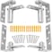 Tambee Saloon Door Hinges Heavy Duty 304 Stainless Steel Double Swing Action Hinge Self Closing Silver 2 Pack Swing Hinge Silver Hardware for Bar Cafe Patio Interior Swing Doors