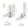 Tambee Saloon Door Hinges Heavy Duty 304 Stainless Steel Double Swing Action Hinge Self Closing Silver 2 Pack Swing Hinge Silver Hardware for Bar Cafe Patio Interior Swing Doors
