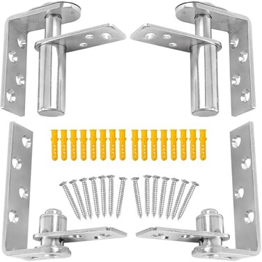 Tambee Saloon Door Hinges Heavy Duty 304 Stainless Steel Double Swing Action Hinge Self Closing Silver 2 Pack Swing Hinge Silver Hardware for Bar Cafe Patio Interior Swing Doors