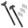 DIYWorld Home Improvement Door Hinges Pack of 2 18Inch Matte Black Hinges 4mm Thick Barn Door Hinges Include 12 Black Coated Mounting Screws Heavy Duty Iron Gate Hinge