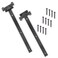 DIYWorld Home Improvement Door Hinges Pack of 2 18Inch Matte Black Hinges 4mm Thick Barn Door Hinges Include 12 Black Coated Mounting Screws Heavy Duty Iron Gate Hinge
